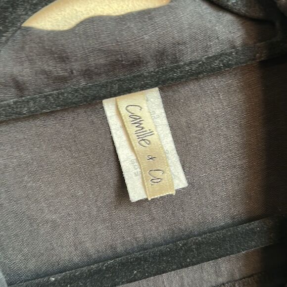 Camille & Co Black Linen Tunic Top M - Picture 5 of 5